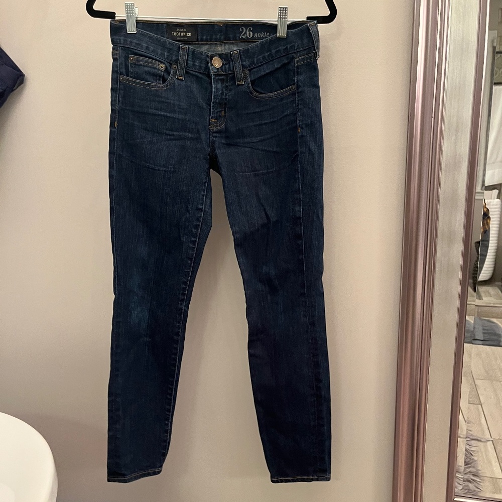 J Crew toothpick ankle jeans 26